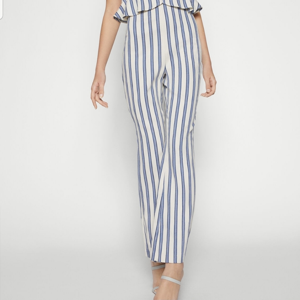 BCBGeneration Striped Peplum Jumpsuit - Picture 5 of 16